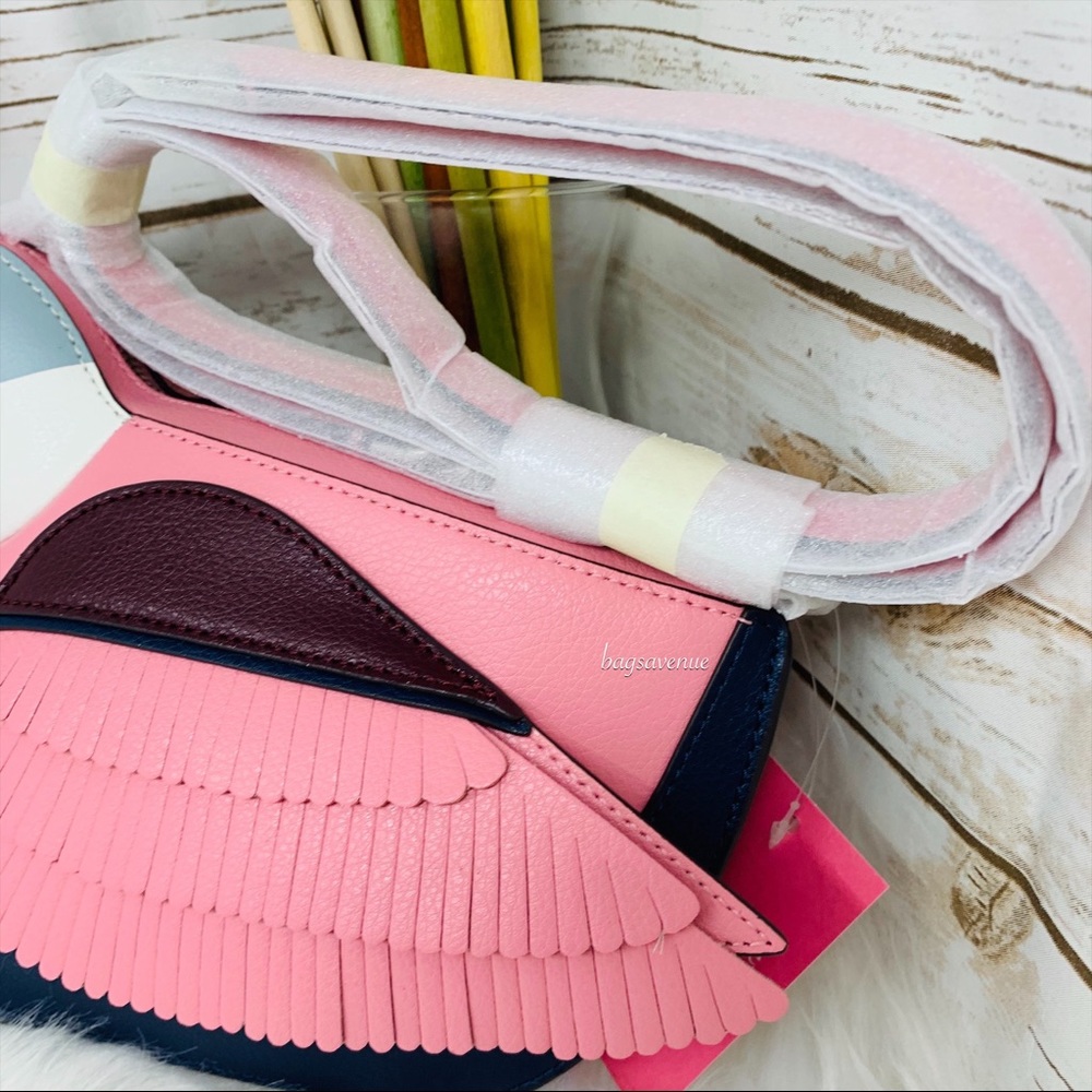 Kate spade bird crossbody love birds pink blue - Picture 6 of 8